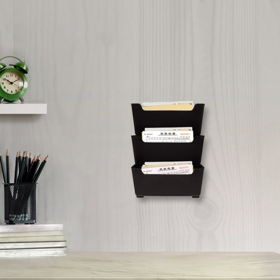FOMIYES HOMEMAXS 1 Set File Holder Hanging Magazine Organizer Wall Mounted Document Holder Magazine Rack Convenient Wall Mounting File Organizer