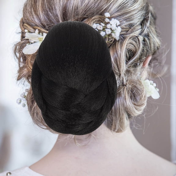 FOMIYES Hair Bun Chignon Black Synthetic Fiber Extension for Proms and Special Events