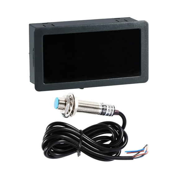 FOMIYES Hall Proximity Gauge Tachometer with Digital Screen Black for Speed Tracking