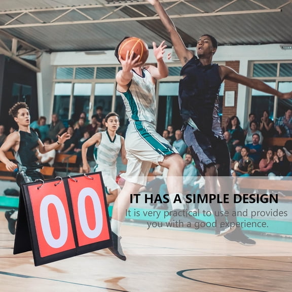 FOMIYES Red 2 Digit Manual Scoreboard Flipper for Basketball and Various Sports