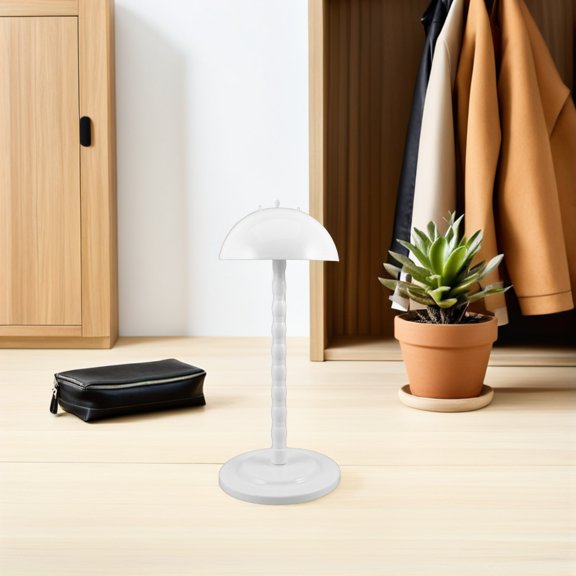 FOMIYES Hat Display Rack Plastic White Non Slip Dome Stand for Retail and Home Storage