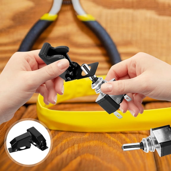 FOMIYES Hemoton 2pcs Switch Cover Toggle Switch Plate Guards Plastic Flipping Safety Switch Caps