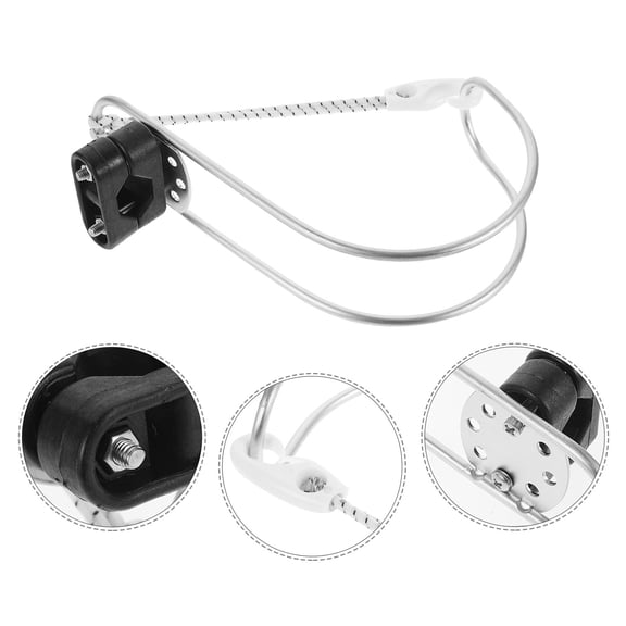 FOMIYES Hemoton Horseshoe Lifebuoy Holder Stainless Steel Swimming Ring Bracket for Boat Lifebuoy Ring