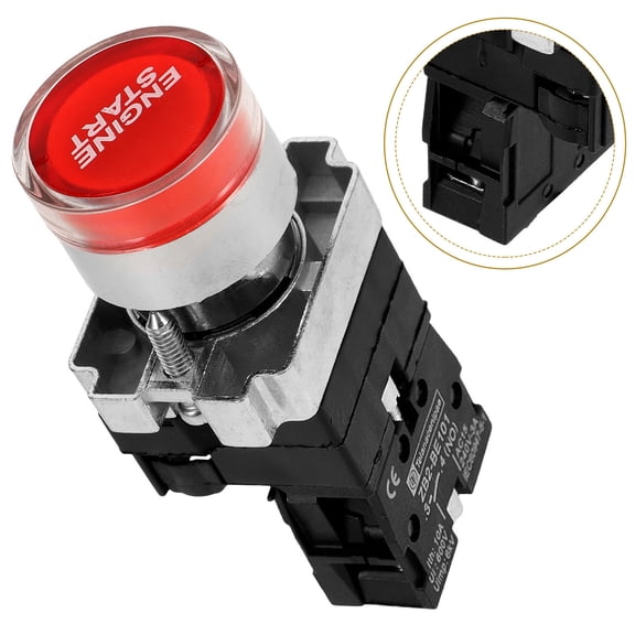 FOMIYES Car Start Button Black 1Pack 3.15X1.57X1.18In