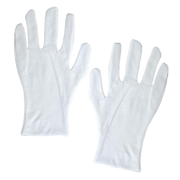 FOMIYES High Elastic Thicken White Cotton Gloves for Factory Use 6Pairs