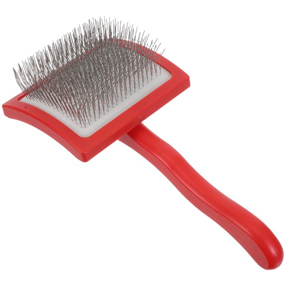 FOMIYES High Performance Red Wooden Felting Brush for Fast Wool Blending and Spinning Crafts
