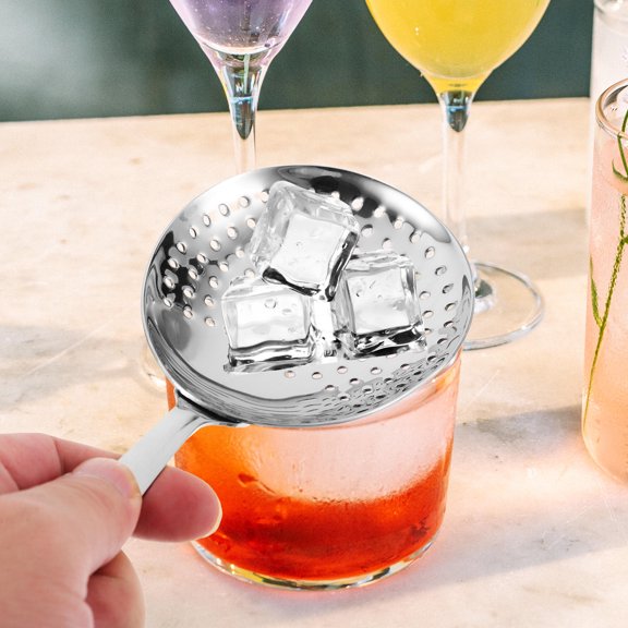 FOMIYES Home Bar Stainless Steel Cocktail Strainer with Tightly Coiled Spring for Smooth Drinks