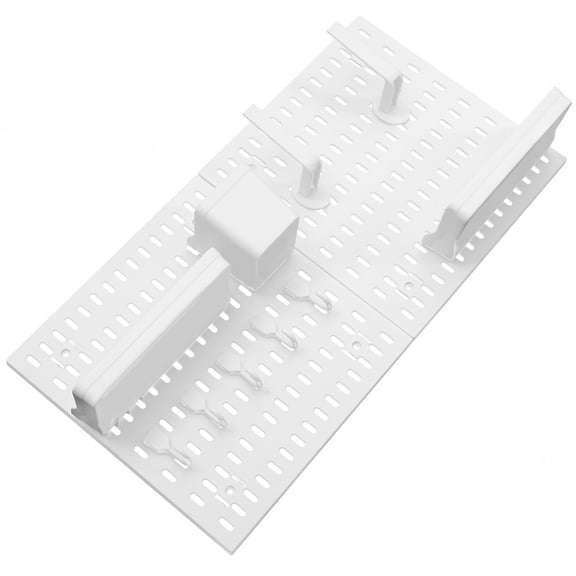 FOMIYES Home Pegboard 1 Set Wall Mounted Pegboard Organizer Plastic 11.8x11.8x0.4in for Kitchen and Bathroom