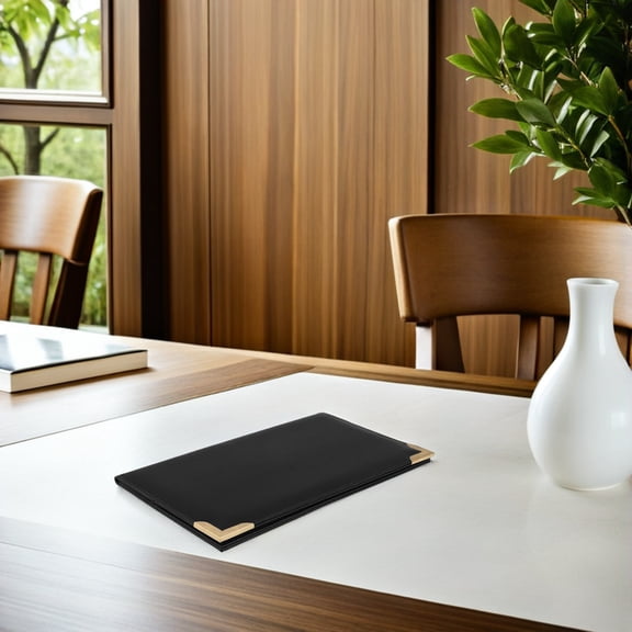 FOMIYES Matte Black Menu Board for Restaurant with Firm Page Grip and Wear Resistant Organizer