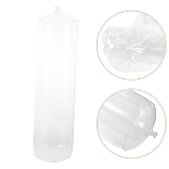 FOMIYES Inflatable Transparent Lumbar Pillow Cylinder Shape with Soft Skin Friendly Surface for Home Use