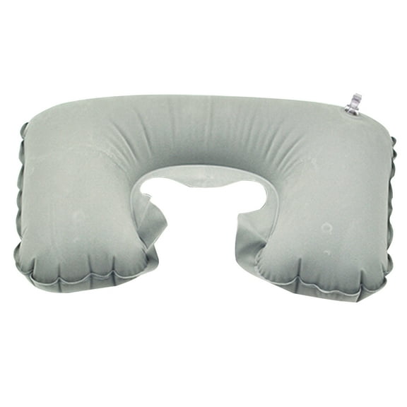 FOMIYES Inflatable Travel Pillow U Shape Micro Velvet Fabric for Airplane and Bus Travel