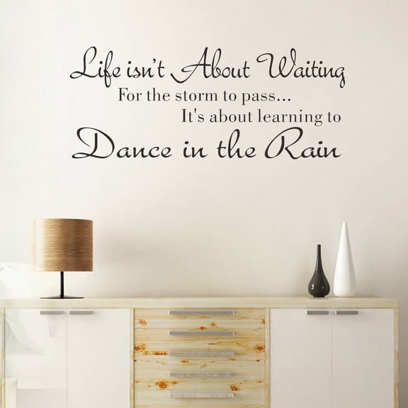 FOMIYES Inspirational Vinyl Lettering Wall Sticker Black with Strong Adhesive for Home Decor