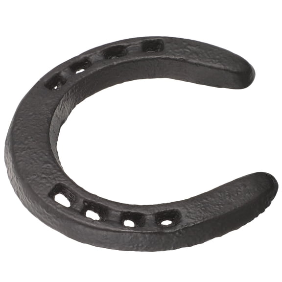 FOMIYES Horse Wall Sculpture Decorative Horseshoe Iron Decor Black 1Pack