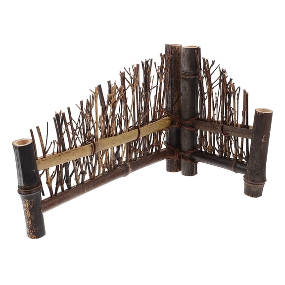 FOMIYES Japanese Bamboo Decoration Fence Sashimi Serving Plate Decor Desktop Ornament