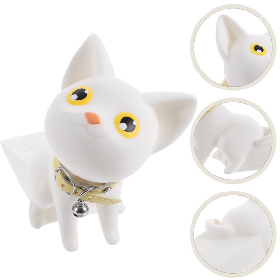 FOMIYES Decorative White Cat Door Wedge Made of Lightweight PVC Material