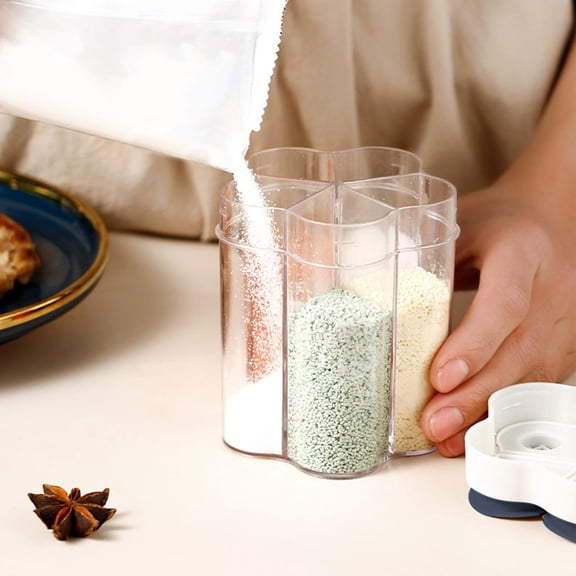 FOMIYES Green Plastic Spice Shaker Box Versatile Kitchen Seasoning Jar