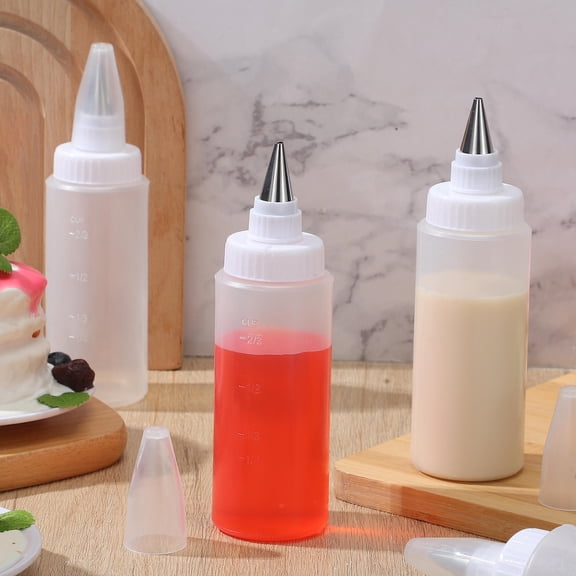 FOMIYES LOLIPPYY 4Pcs Household Cake Decorating Bottles with Dispensing Feature for Kitchen Baking