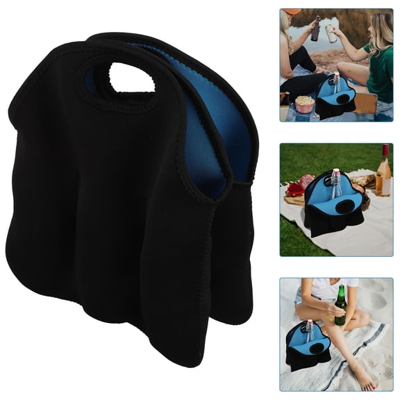 FOMIYES Beer Cooler Tote Bag Insulated Neoprene Beer Bottle Carrier with Foldable Handle