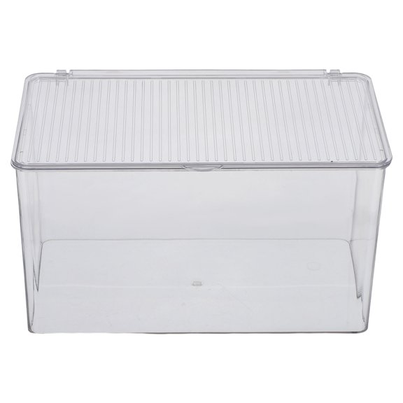 FOMIYES Large Capacity Transparent Plastic Cd Organizer Box with Lid for Easy Disc Storage and Protection