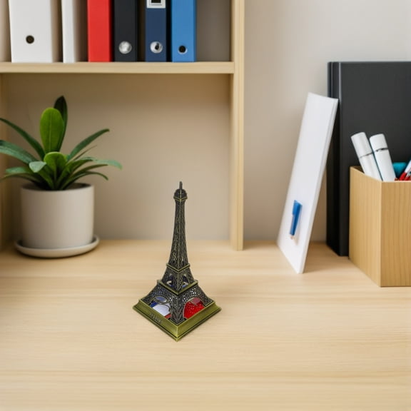 FOMIYES Light Brown Metal Eiffel Tower Figurine for Desktop and Bedroom Decoration