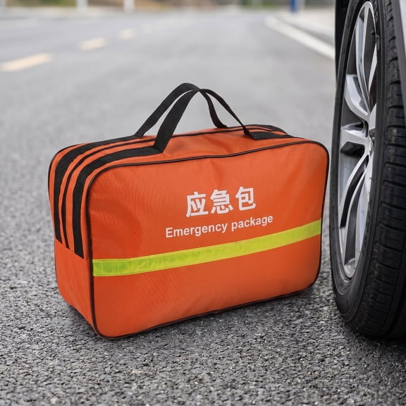 FOMIYES Large Orange Reflective Emergency Response Rescue Storage Bag