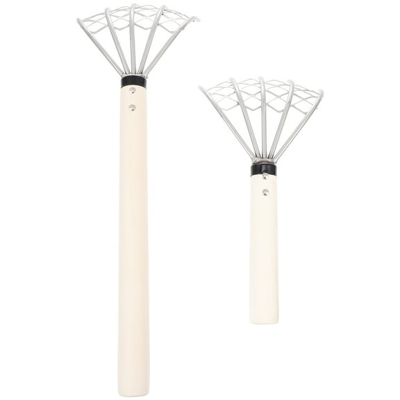 FOMIYES Long Handle Clam Rake 2Pcs in Beige for Effective Use