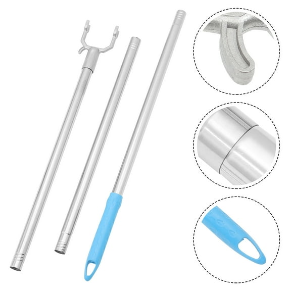 FOMIYES Clothesline Pole Silver 1 Piece 52 Inch Length