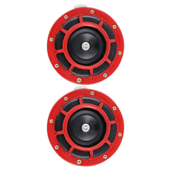 FOMIYES Loud Red Aluminium Alloy Air Horn Kit for Car Use Compatible with Motorcycles Easy Installation
