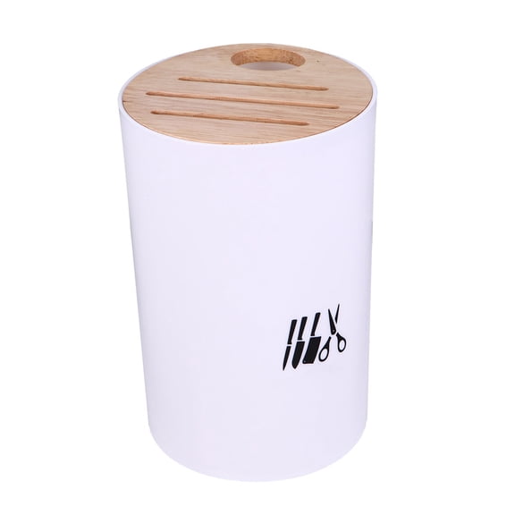 FOMIYES 1Set White Plastic Cutter Storage Holder with Large Capacity for Kitchen Space Saving