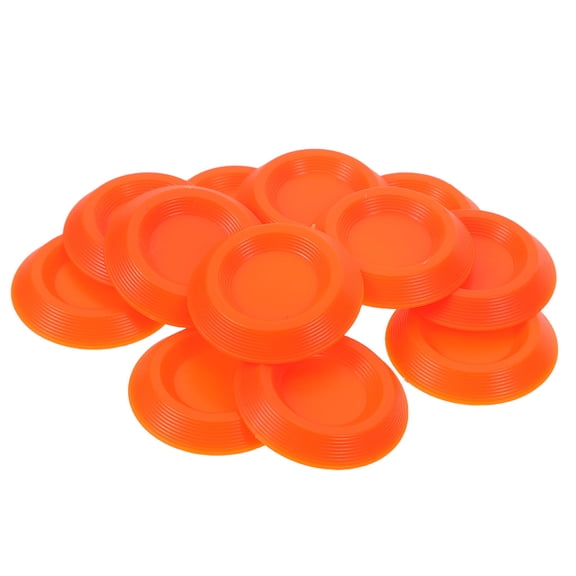 FOMIYES Luxshiny 12Pcs Roach Feeder Dish Orange Plastic Bowls for Insect Food in Terrarium Feeding Setup