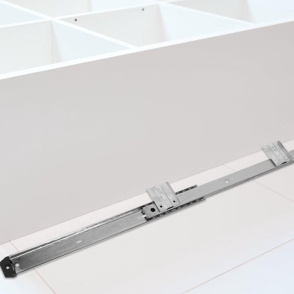 FOMIYES Luxshiny 1Set Plated Silver Side Mount Drawer Slides Keyboard Tray with Easy Install and Elegant Workspace Appearance