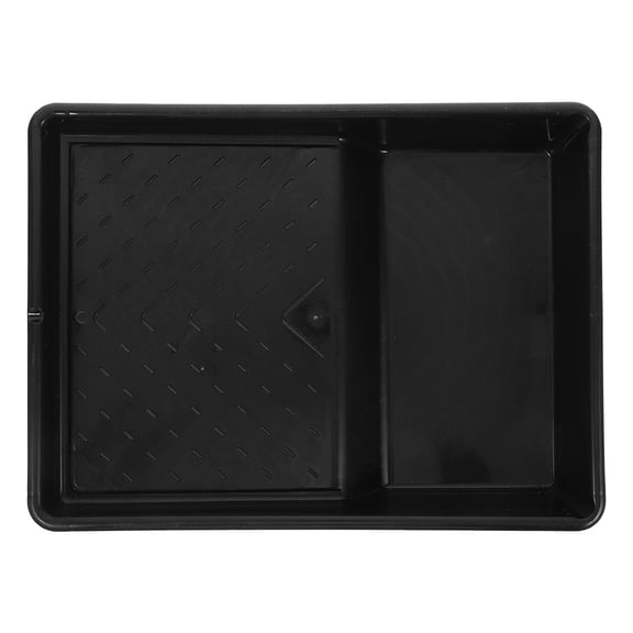 FOMIYES Luxshiny Black Plastic Paint Tray with Rollers Compatible for Wall Painting and Tool Storage