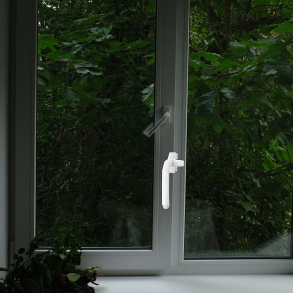 FOMIYES Durable White Aluminum Window Crank, Ergonomic Right-Hand, Reliable and Easy to Install