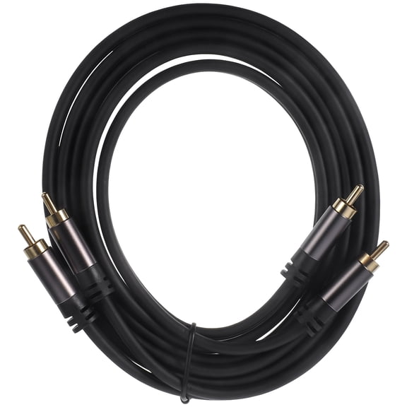 FOMIYES Male To Male Audio Cable 100.00X0.51X0.51In Grey Oxygen Free Copper Subwoofer Wire Home Audio Setup