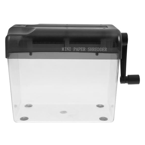 FOMIYES Manual Paper Shredder for Home and Office Use, ABS Plastic with Stainless Steel Blades, Black, Perfect for Bills, Receipts, and Crafting, 7.5x4.5 Inches