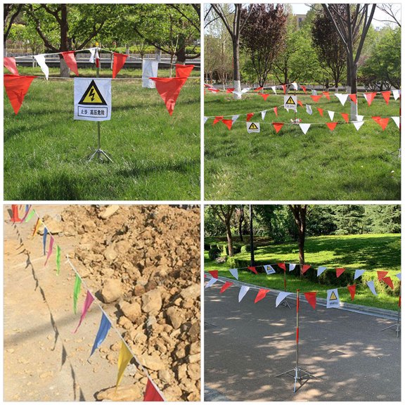 FOMIYES Marking Flags Safety Flags Polyethylene Assorted Color for Construction Sites 45 Flags