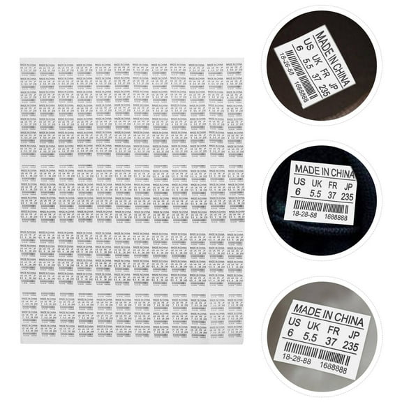 FOMIYES Masteelf 4-Pack Adhesive Shoe Size Labels Stickers for Shoe Store Number Tagging and Organization