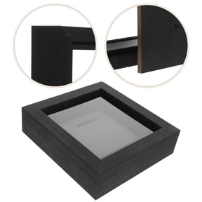 FOMIYES Natural Wood Black Medal Display Box Shadow Box Design Wall Mount