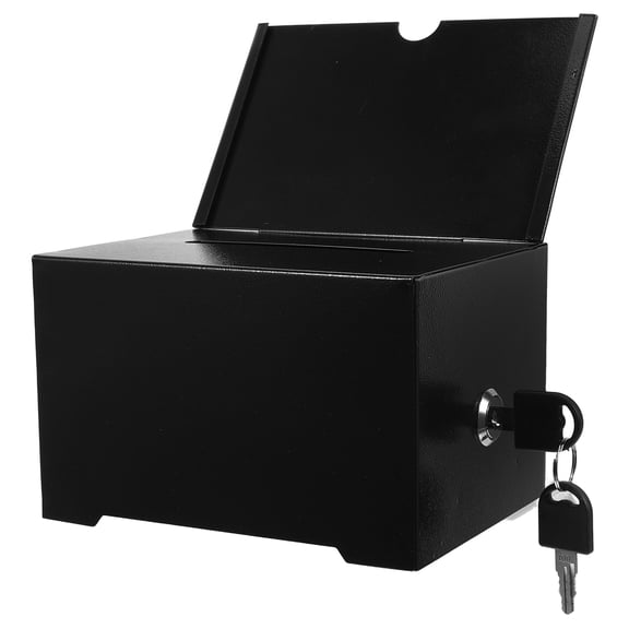FOMIYES Metal Comment Box with Lock and Slot for Confidential Feedback Collection