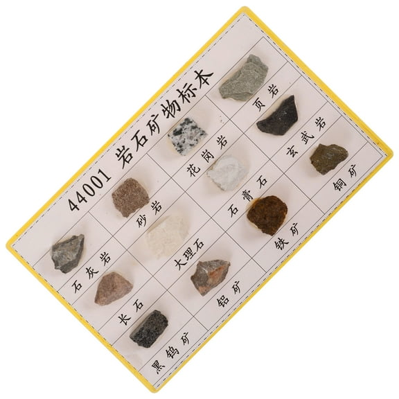 FOMIYES Mineral Rock Specimen Kit for Geology Classroom and Decor 12pcs Assorted Colors Lightweight