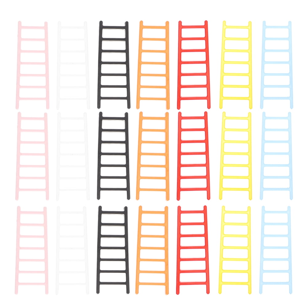 FOMIYES Mini Garden Ladder 70pcs Plastic Miniature Ladder Model Cake ...