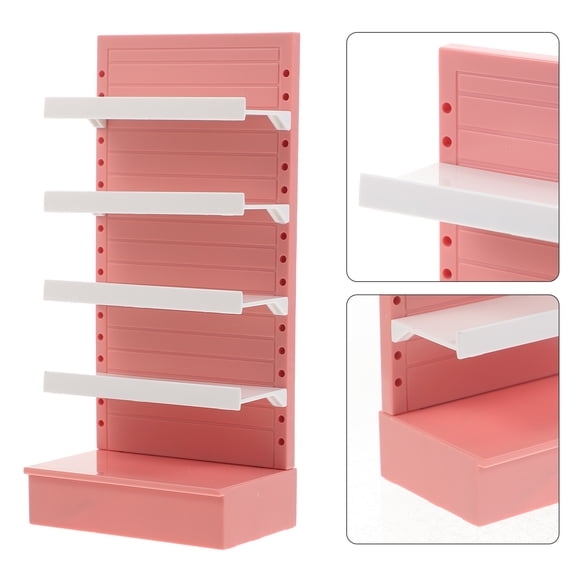 FOMIYES Miniature Dollhouse Storage Rack with Multiple Shelves for Kids' Toy Organization and Display Accessories