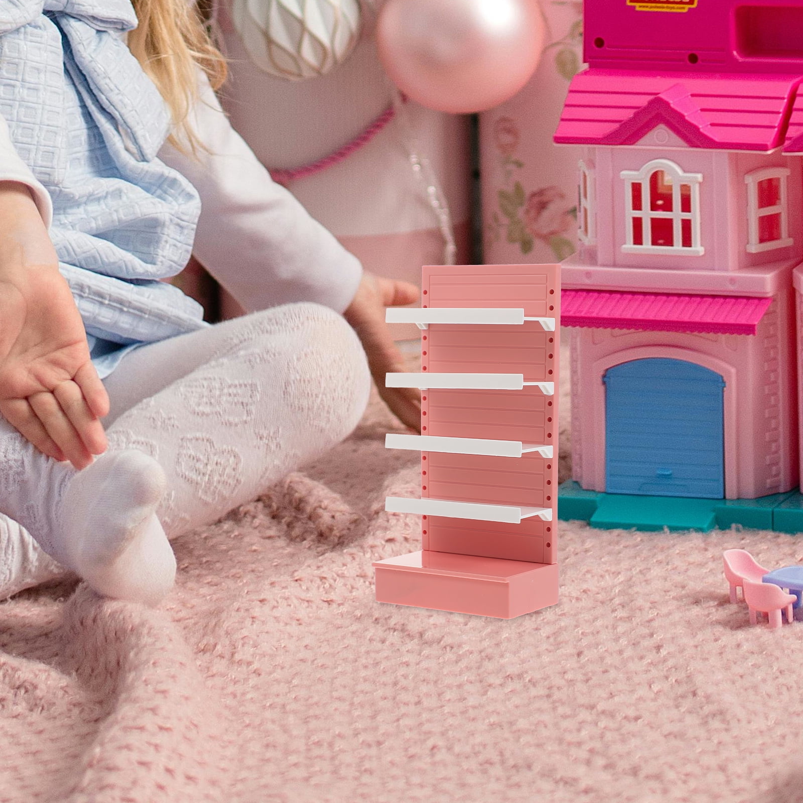 FOMIYES Miniature Dollhouse Storage Rack with Multiple Shelves for Kids ...