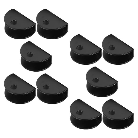 FOMIYES 10-Pack Stainless Steel Mirror Clips 0.5 Inch Glass Hanger Clamps for Wall Mounting and Home Use