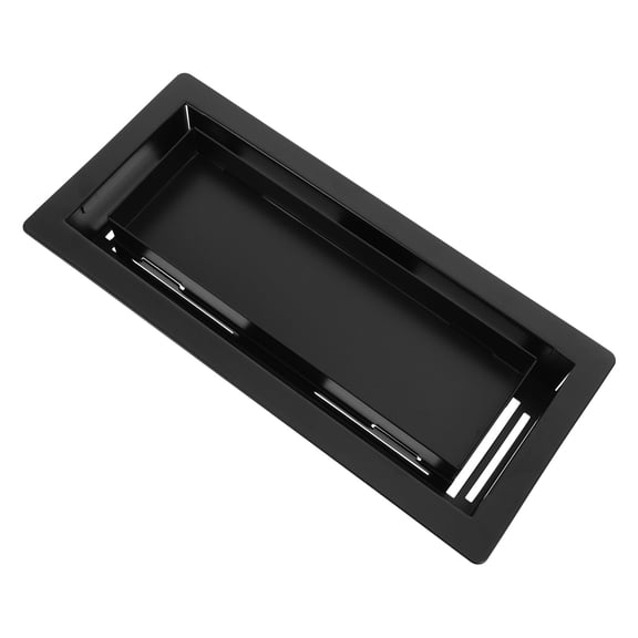FOMIYES Black Steel Floor Vent Cover for Home Sleek Hidden Linear Slot Diffuser