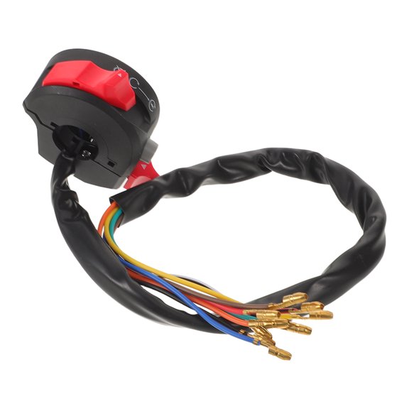 FOMIYES Motorcycle Handlebar Switch Assembly with Headlight High Low and Engine Stop Kill Switch