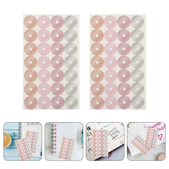 FOMIYES Multi Color Reinforcement Labels for Loose Leaf Paper with Adhesive for Home and Office