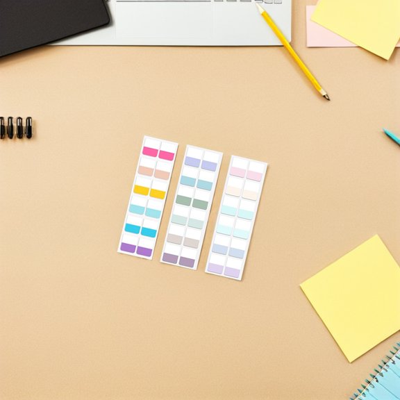 FOMIYES Multi Colored Writable Book Tabs Sticky Index Tabs for Easy Notebook Annotation