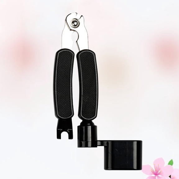 FOMIYES Multi Functional Black Guitar String Winder and Pin Puller with Drill Adapter for String Instrument Repair