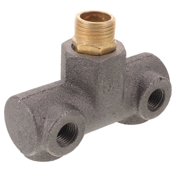 FOMIYES Multi Port Pneumatic Air Compressor Manifold Block with Pressure Switch Junction Grey